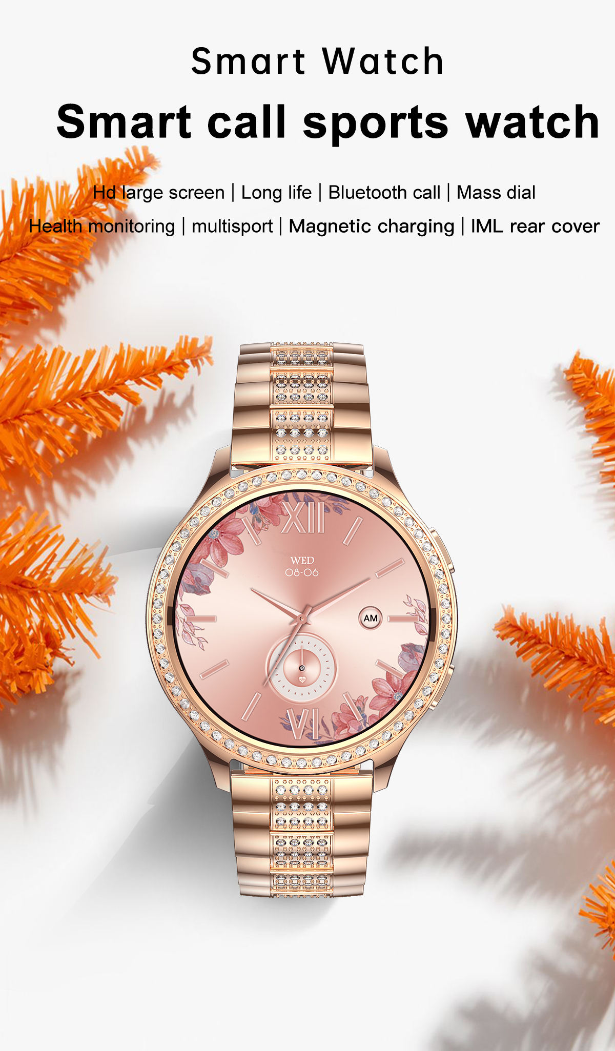 Hybrid Smartwatch Flache Smartwatch Damen 2023 Women's Smart Watch