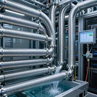 Tuyau métallique flexible SS316 DN20 PN10 à filetage, directement de l'usine OEM/ODM, pour système d'eau réfrigérée