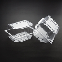 Boîte à gâteau transparente avec logo personnalisé, contenant alimentaire en plastique PET pour pâtisserie, fruits, légumes, emballage, prix direct d'usine