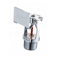 Tête de sprinkler d'incendie ZSTX-15 suspendue, ampoule en verre rouge 68°C, 1/2 pouce NPT, chromée, pour système de protection incendie automatique