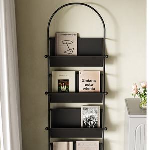 كينو بسيط صحيفة الرف الكلمة مجلة القرون الوسطى متعددة الطبقات عرض تخزين الرف كريم الرياح ضد الجدار - Product Image 6