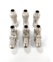Conector circular industrial a prueba de agua IP67 M12 Conector de sensor de 4/5/8 pines Codificado en A