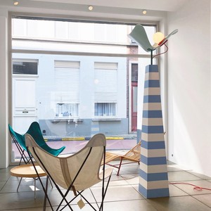 Lampadaire à rayures bleues et blanches, source de lumière LED, commande par interrupteur, pour la maison, le salon, la chambre à coucher, éclairage intérieur - Product Image 1