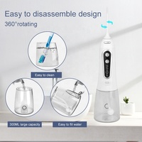 Penjualan Terlaris 300ml Water Flosser Portabel dengan Tangki yang Dapat Dilepas, Irigator Oral Berkualitas Tinggi dengan Tekanan Tinggi 130 psi untuk Pembersihan Mendalam