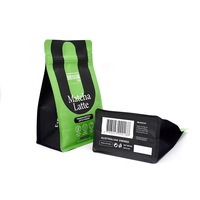 Vente en gros de sacs d'emballage pour café en plastique personnalisés, 250 g, sac en mylar à fond plat avec impression