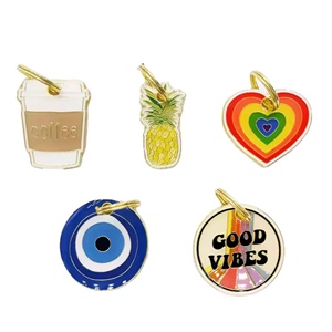 Porte-clés en métal personnalisé de haute qualité pour promotion, pendentif mignon en émail, cadeau promotionnel - Product Image 1