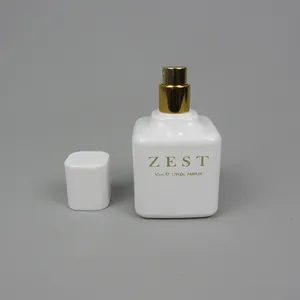 Hoge Kwaliteit 50Ml Frosted Transparante Rechthoekige Parfum Glas Spray Fles