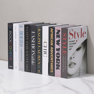 Pieghevole rivista di moda emulazionale semplice inglese tavolino finto libro di visualizzazione Hotel Villa decorazione di lusso - Product Image 4