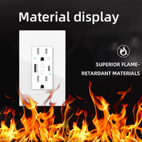 Prise intelligente double standard US Tuya WiFi avec ports de charge rapide USB+Type-C, 15A, prise en charge du contrôle à distance/par la voix/programmation via l'application