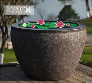 जिंगदेज़ेन मोटे सिरेमिक मछली टैंक रेट्रो बड़े चीनी मिट्टी के बर्तन - Product Image 3