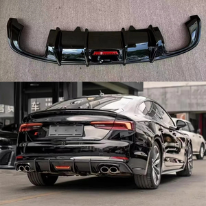 Difusor Trasero con Aspecto de Fibra de Carbono para Audi A5 S5 B9 Sline 2017 2018 2019, Color Negro Brillante, Alerón Trasero - Product Image 6