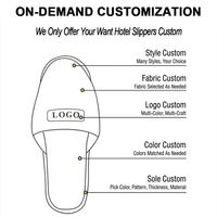 Chaussons personnalisés pour couples hommes et femmes, avec logo, lavables, jetables, pour service client, spa, hôtel de luxe