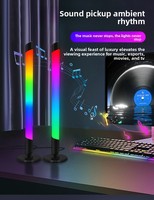 Barra de Luz RGB para Monitor de Juegos, Paquete de 2, Lámpara de Escritorio LED con Alimentación USB, Luz Ambiental Reactiva al Sonido y Sincronizada con la Música para Decoración de Habitaciones y Configuración de PC