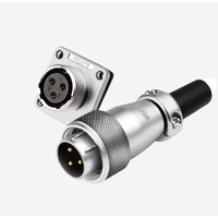 WEIPU WS16J10TQ 10 Pin Male Circular Connector WS16 Series Straight Cable Aviation Plug,5A 400V Solder Type Industrial Connector