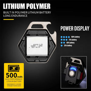 <span class=keywords><strong>Mini</strong></span> lampe torche LED à clé, batterie Ni-Mh, puissance 5W, outils <span class=keywords><strong>de</strong></span> survie en plein air, camping, EDC, lumière blanche, alliage d'aluminium - Product Image 2