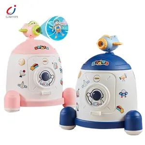 Chengji early educational cartoon plane projector stickers diy atm rocket piggy bank money saving box for kids