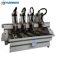 Machine de fraisage CNC robotisée à 4 têtes de type T, robuste, pour le travail du bois, axes XYZ, modèles YN1325, 1530, 2040, 2026