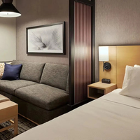 Ensemble de meubles de chambre à coucher LEKEN Hyatt Place, hôtel de luxe moderne, panneau MDF durable pour salon, garantie 5 ans, lit 180x200x120cm