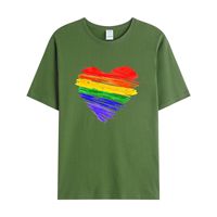 Nouveau design loisirs quotidiens surdimensionnés coton lesbienne fierté polyester LGBT arc-en-ciel t-shirt pour défilé