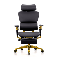 Chaises de bureau de direction ergonomiques haut de gamme de luxe en gros, chaises de réunion en cuir pour patron, accoudoirs 7D