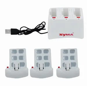 XUEREN Original P10 SYMA X5UC X5UW Drone Spare Parts 3.7V 500mAh Battery+Charger Cradle Charging Dock Base for RC Quadcopter