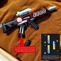 Jouet pistolet à air comprimé électrique pour enfants - Lumière, son, fumée, vibration, canon télescopique