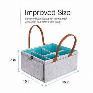 Cesta de Almacenamiento Grande para Guardería, Bolsa de Transporte para Pañales de Bebé, Organizador Portátil para Pañales de Bebé, Fábrica con Certificación BSCI - Product Image 2