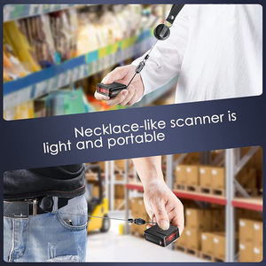 नया डिजाइन पोर्टेबल पहनने योग्य क्यूआर बार कोड रीडर बारकोड स्कैनर लॉजिस्टिक सेंटर डेटा प्रबंधन वायर्ड वायरलेस ब्लूटूथ 2.4 जी ए 4 - Product Image 6