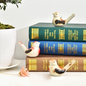 Sifflet à eau en céramique style vintage pour oiseaux, à remplir d'eau pour faire chanter les oiseaux, jouet de percussion éducatif pour enfants - Product Image 6