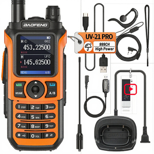 Para Baofeng UV-21 <span class=keywords><strong>Pro</strong></span> V2, Potente Walkie Talkie Impermeable de Largo Alcance, Frecuencia Inalámbrica de Triple Banda, UV-5R 22Pro S22 Tipo-C, Dos Unidades - Product Image 3