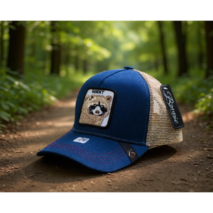 Gorra Bandit Trucker Azul de Malla Ajustable Unisex Casual con Diseño Bordado para Adultos Primavera Verano - Product Image 2