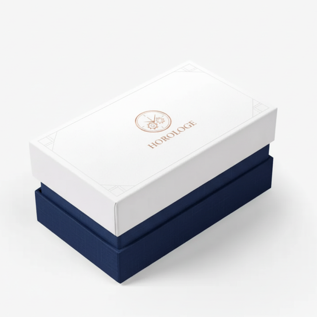 Custom Elegant Business Watch Gift Box Portable Embossing Matt Lamination Closure Luxury Timepiece Rigid Box