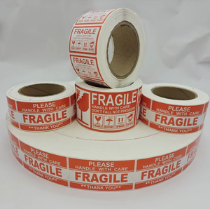 Rouleau adhésif étiquette autocollant avertissement signes fragiles - Product Image 1