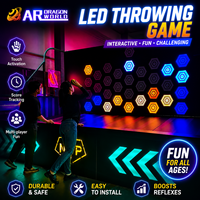 Simulateur de football interactif d'intérieur 2026, jeu de lancer, AR, lumières LED haute définition, métal, centre commercial, coordination œil-main