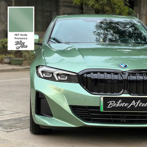 Pegatina de coche verde metálico brillante con decoración de coche sin burbujas PET metálico Verde Francesca Car Wrap vinilo - Product Image 5