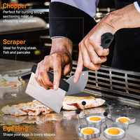 Ensemble d'outils de barbecue professionnel en acier inoxydable de 23 pièces, spatules résistantes à la chaleur en plastique, design minimaliste, facile à nettoyer