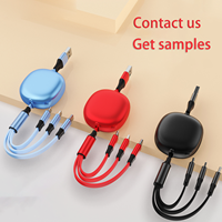 Câble de Recharge USB Rapide Rétractable 3-en-1 Multicolore Universel