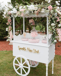 Chariot à desserts en acrylique blanc pour mariage et réceptions JINDA, chariot à bonbons, plans de chariot DIY - Product Image 2