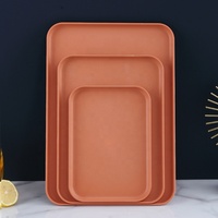 Plateau de service en plastique moderne, empilable, recyclable, multifonction, de luxe, pour la restauration à domicile