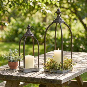 Lanternes porte-bougies en métal durables en gros pour les décorations d'événements de Noël - Product Image 2