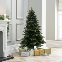 Vente en gros Arbre de Noël artificiel en PE + PVC Arbre de Noël artificiel complet en épicéa de la vallée du Nord avec support 6-7ft