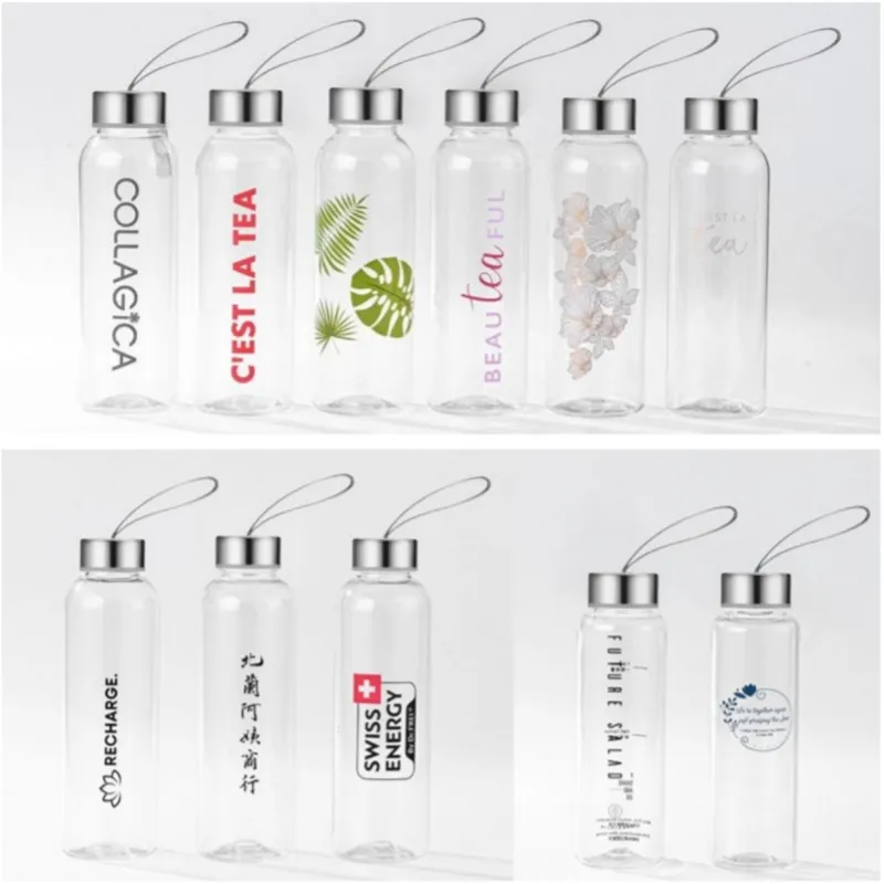 Botol air plastik 500ml transparan botol air olahraga plastik botol air bening