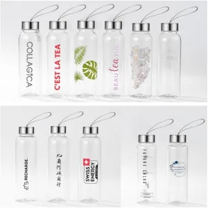 Bouteille d'eau en plastique 500ml bouteille d'eau de sport en plastique transparent bouteille d'eau transparente en plastique