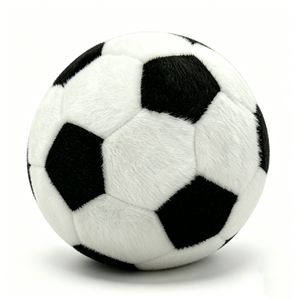 Almohada de Peluche Suave de Fútbol en Blanco y Negro, Peluche Realista de Balón Deportivo Hexagonal para Habitación Infantil, Juguete de Peluche de Balón de Fútbol - Product Image 3