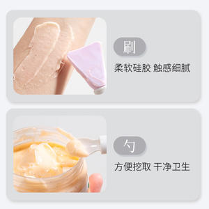 Pinceau applicateur de masque en silicone double extrémité LMLTOP, pointe plate pour application de masque facial avec cuillère de mélange LLT36 - Product Image 5