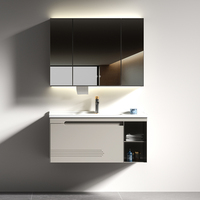 Meuble-lavabo mural moderne de haute qualité pour salle de bain, idéal pour projets, appartements et hôtels