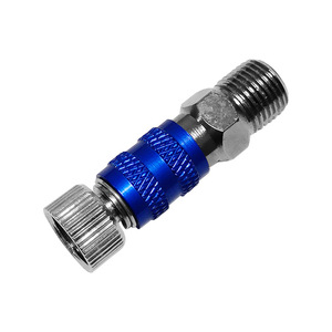 Blue <b>Quick</b> <b>Connector</b> Aluminum Alloy Male Threaded Adaptor For Pneumatic Systems - Product Image 1