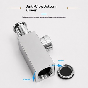 <span class=keywords><strong>Sifone</strong></span> per <span class=keywords><strong>Lavabo</strong></span> di Alta Qualità, Trappola a Bottiglia in Acciaio Inox 304 Argento, Prezzo di Fabbrica - Product Image 5