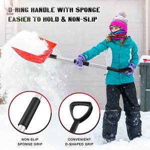 Pala de nieve inalámbrica y ligera, pala portátil de nieve alta, uso multifuncional, para campo trasero - Product Image 3