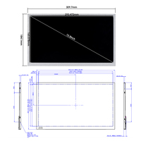 Panel LCD AUO 13,3 inci 1920x1080 Antarmuka LVDS Layar G133HAN01.1 Monitor Pasien Tampilan LCD 13,3 Inci Modul LCD